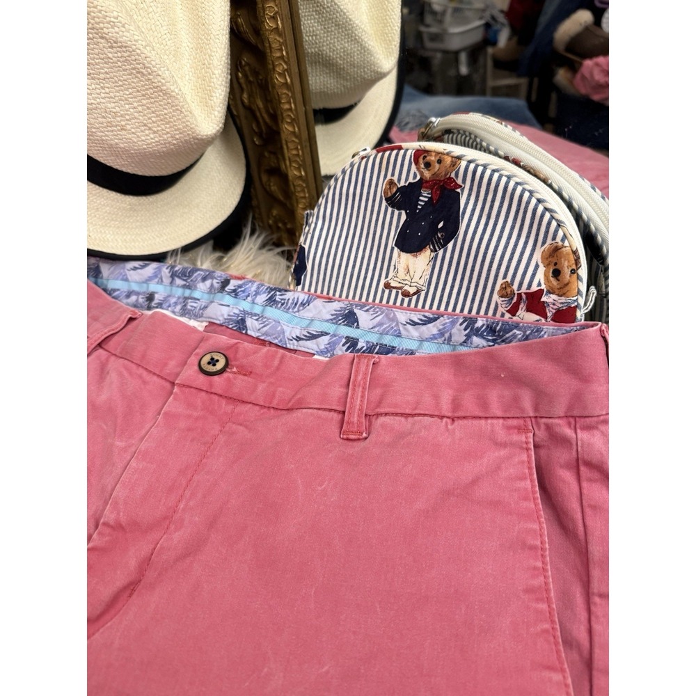 Tommy Bahama Borocay Coral Pink Chino Pants 34x32 Straight Prep Luxury - Picture 4 of 16